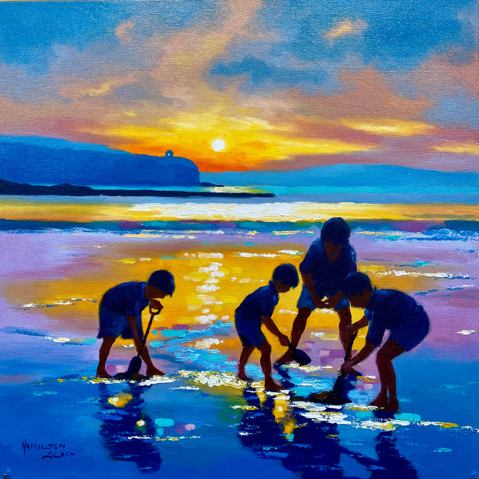 Beach Fun By Sunset, Portstewart Strand.