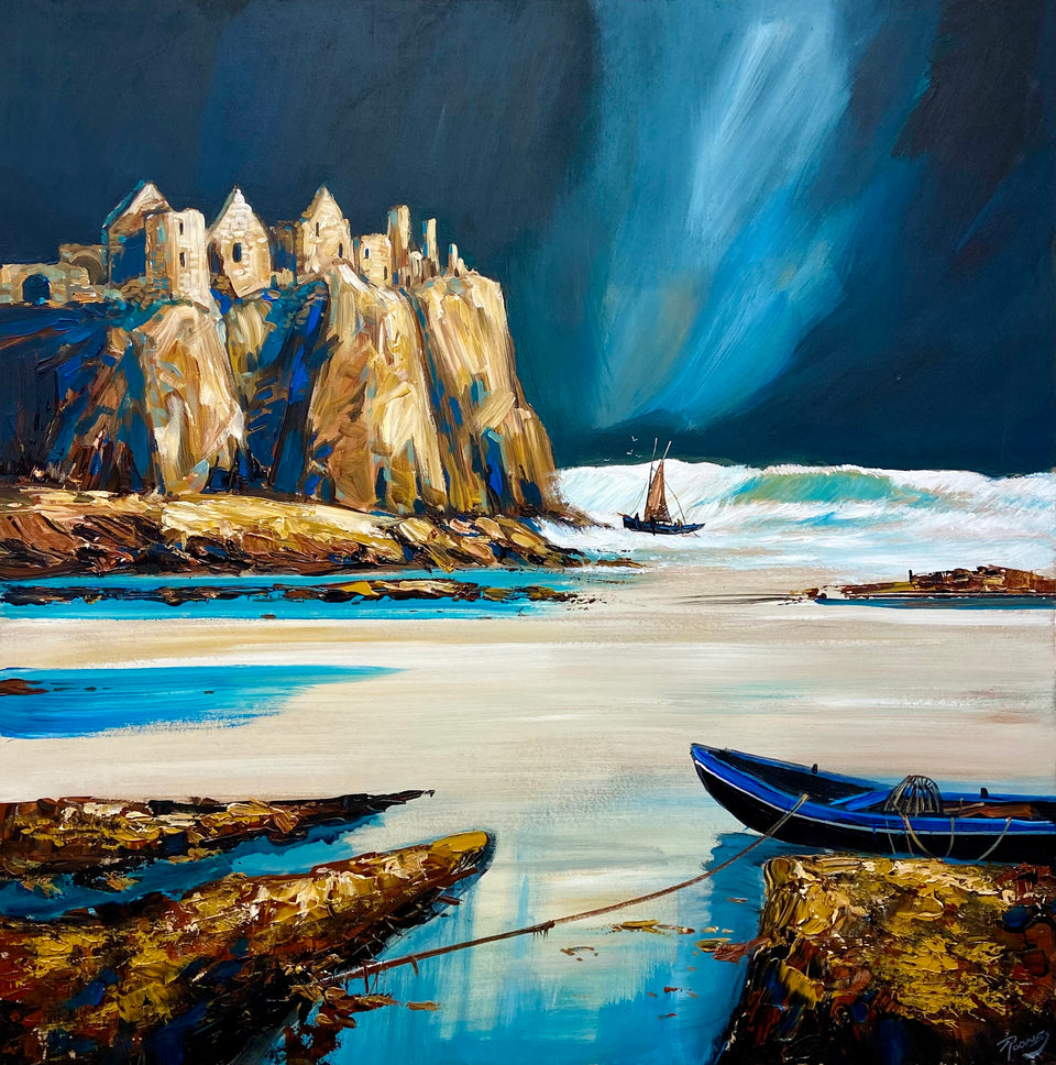 Fishermen by the Fortress (Dunluce)
