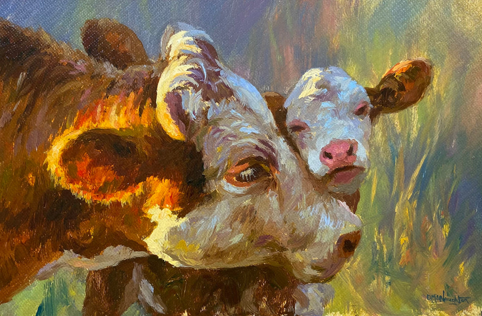 Cow With Her Calf
