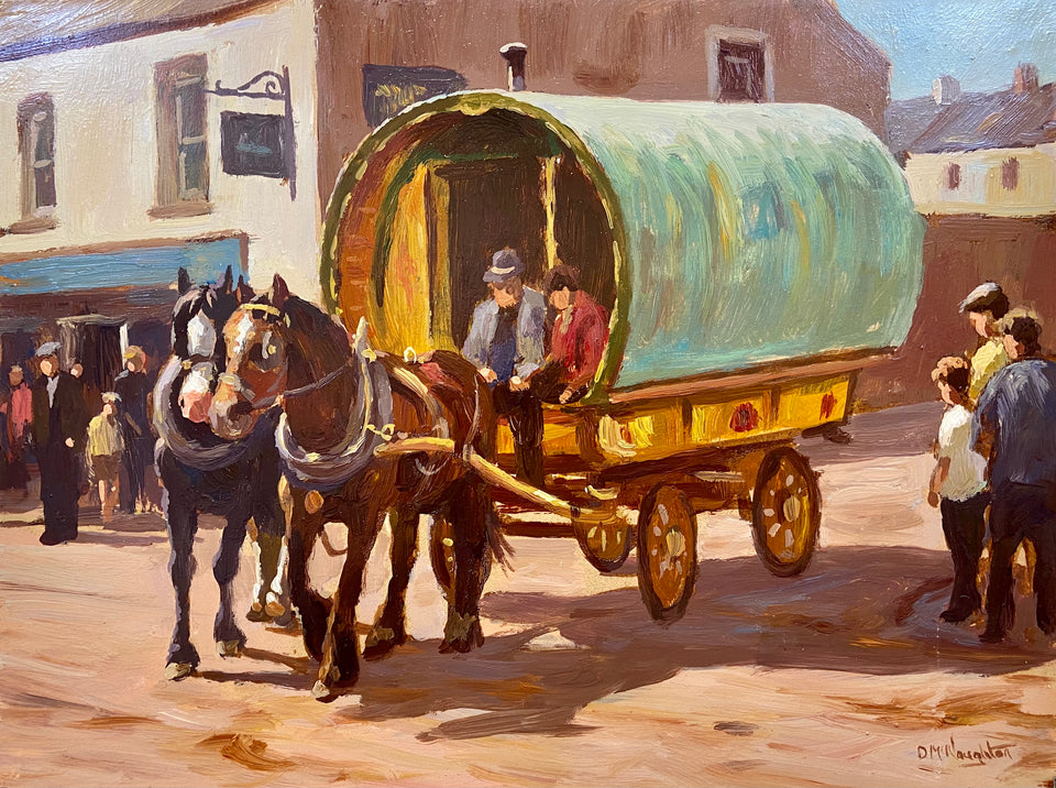 Two Horses Drawing Caravan