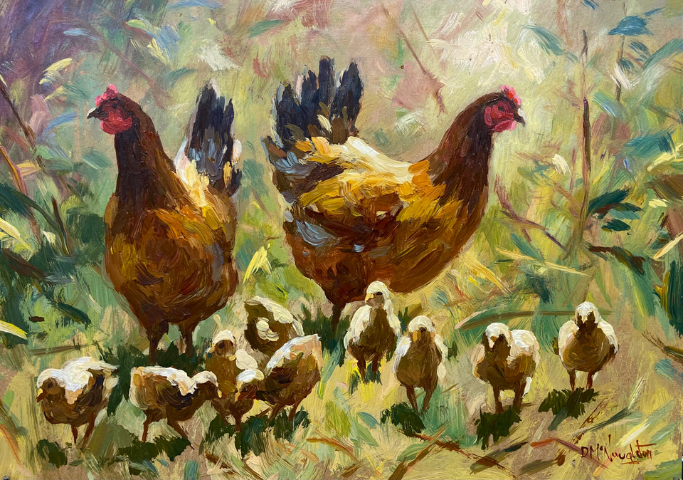 Mother Hens with Chicks