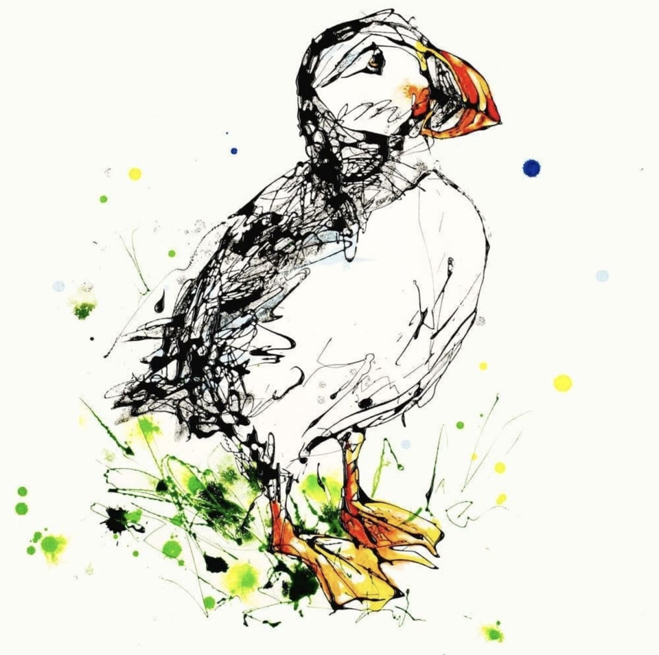 Atlantic Puffin - Square Edition Signed Print