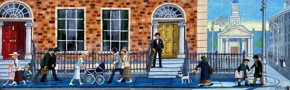 James Joyce In Morrison Square Dublin. Original Artwork