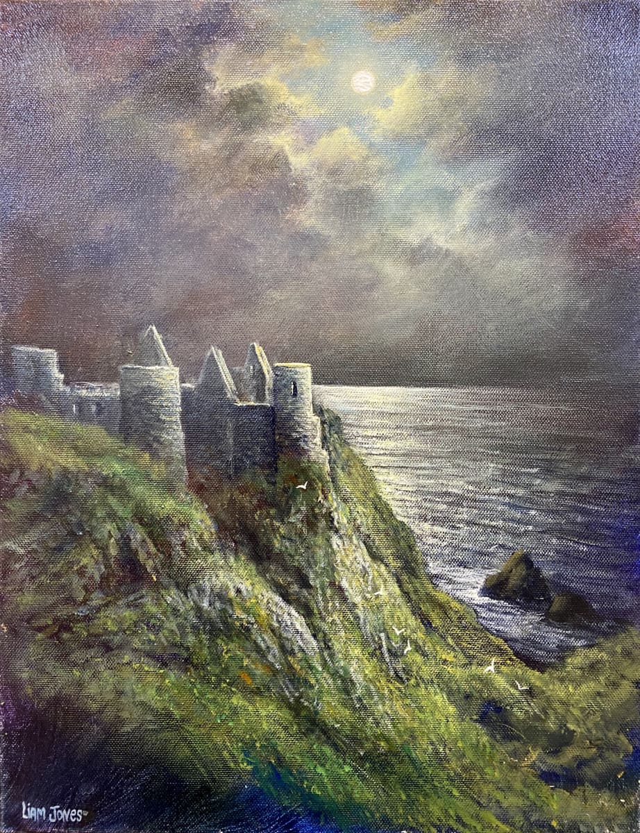 Moonlit Dunluce Castle Portrush Co.antrim Original Artwork