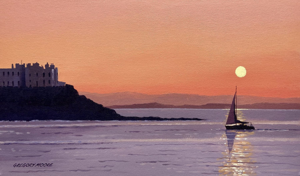 Sailing In The Portstewart Sunset Original Artwork
