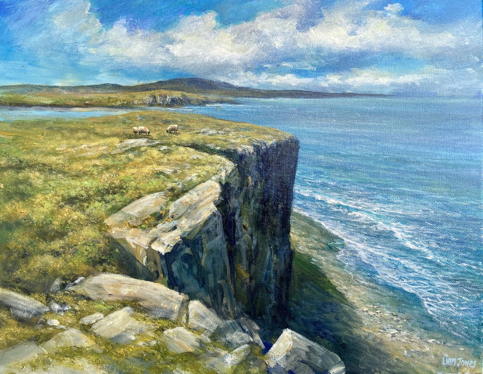 Sheep On Fairhead Ballycastle Co.antrim Original Artwork