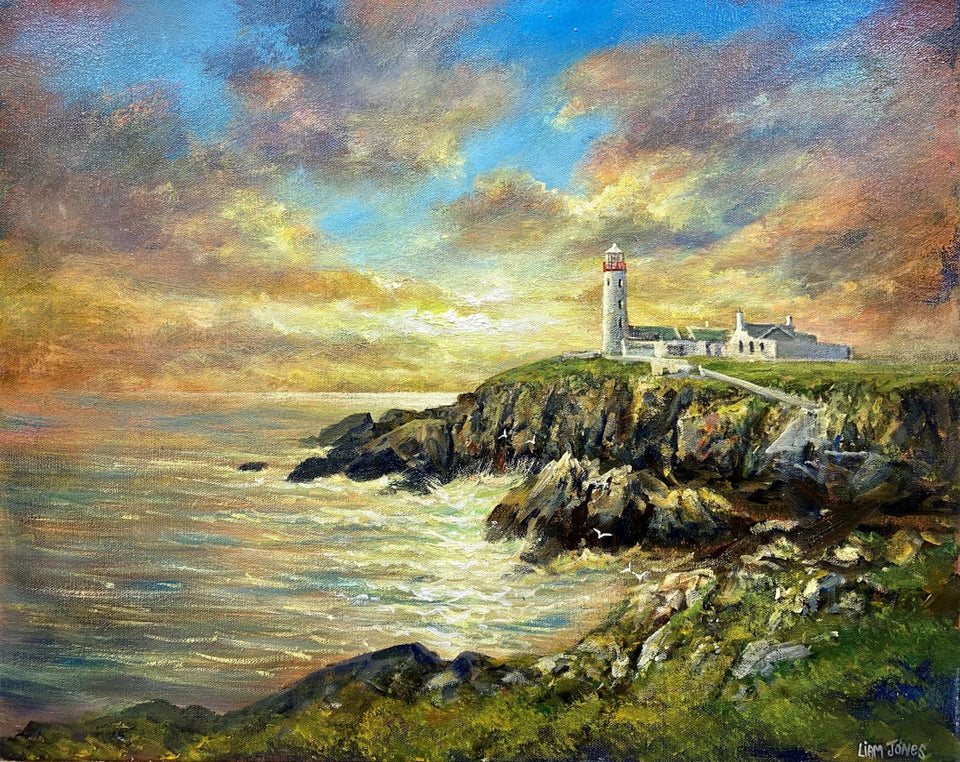 Sunset Fanad Lighthouse Co.donegal. Original Artwork