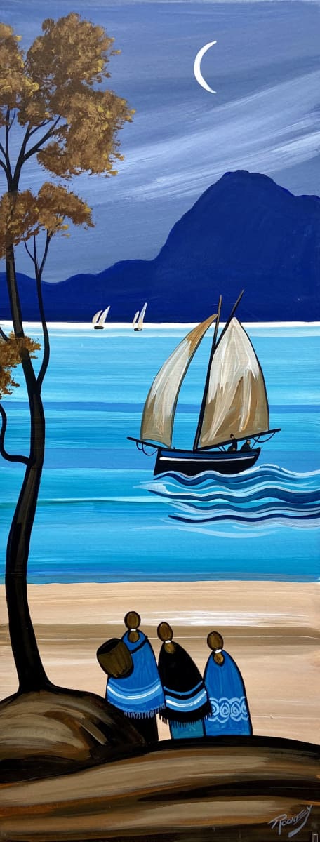 The White Sailboat Original Artwork