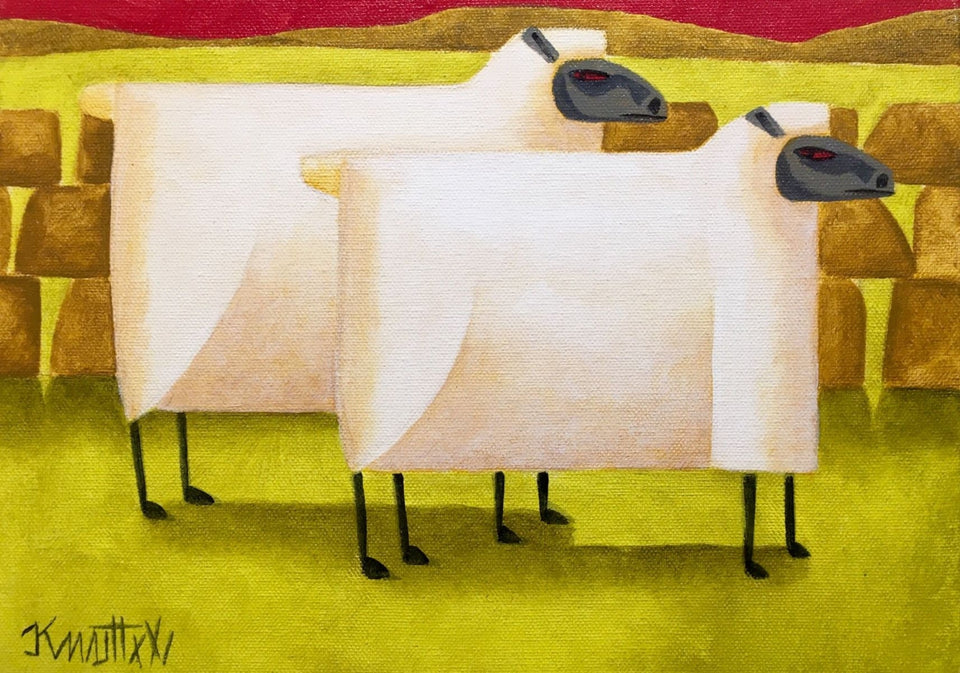 Two Sheep Original Artwork