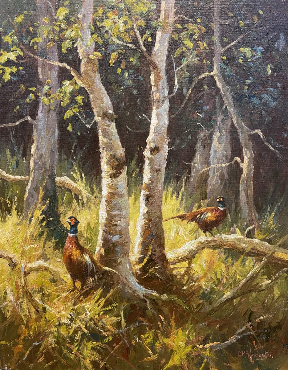 Woodland Pheasants Original Artwork