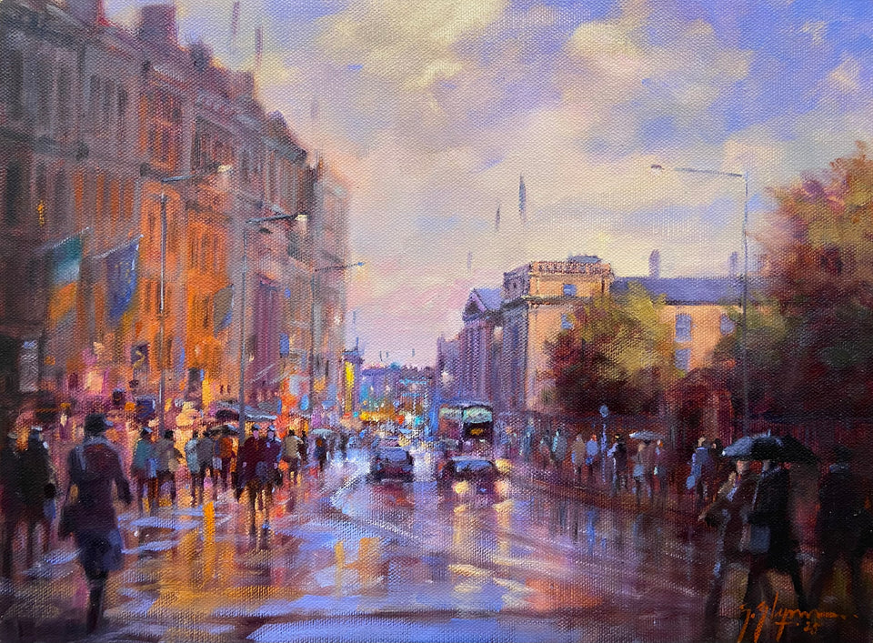 Towards College Square, Dublin (Late Afternoon)