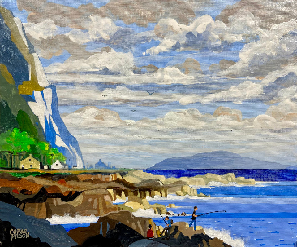 Fisherfolk on the Antrim Coast.