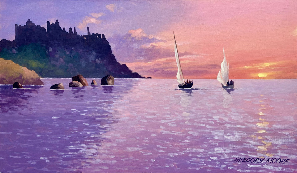 Sailing by Sunset, Dunluce Castle, Co.Antrim