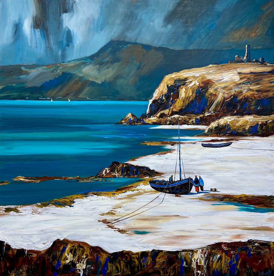 Fisherfolk at Red Bay, Antrim Coast.