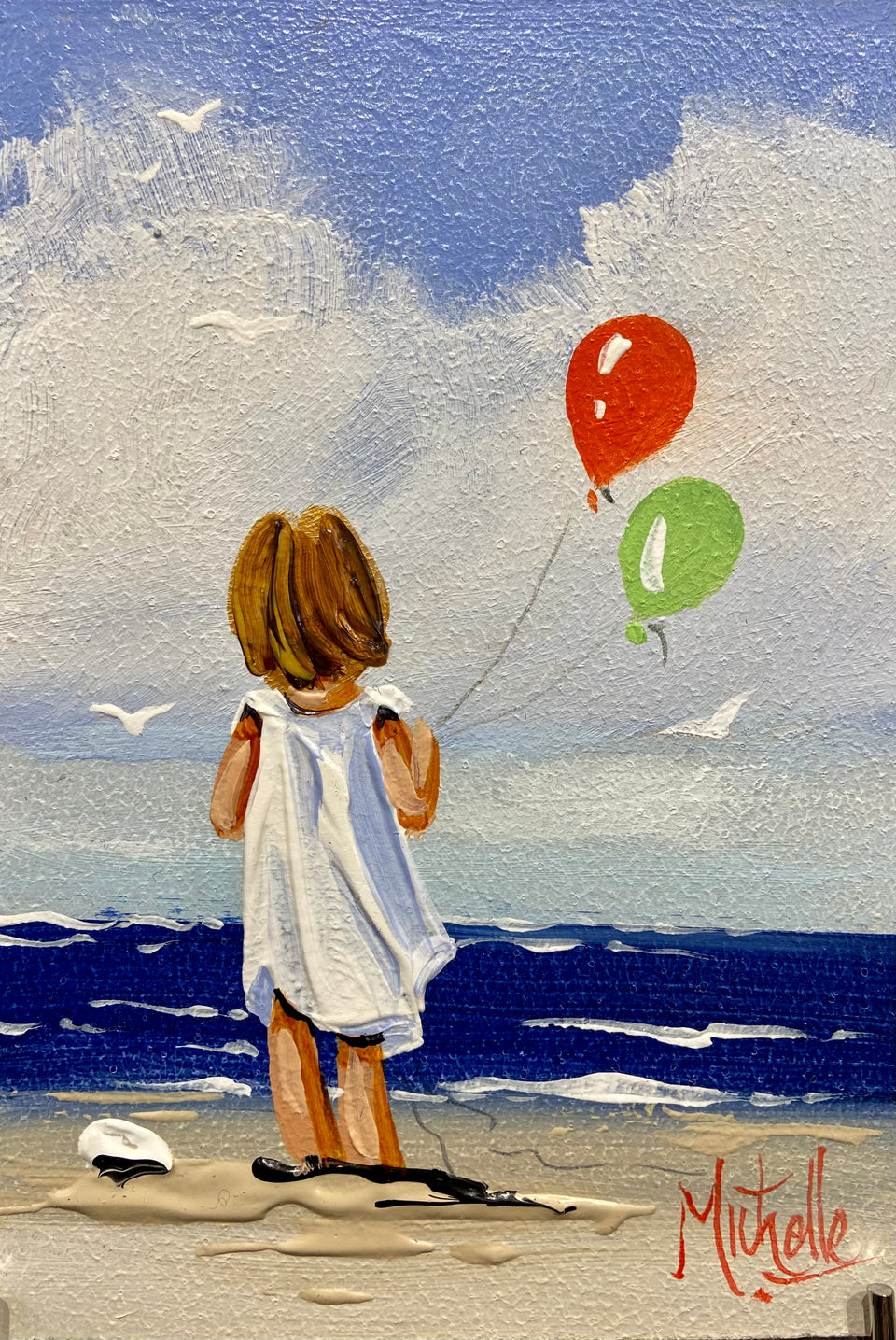 Young Girl Flying Balloons