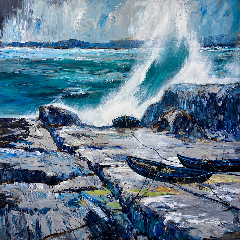 Currachs and the Wild Atlantic, Co.Clare.