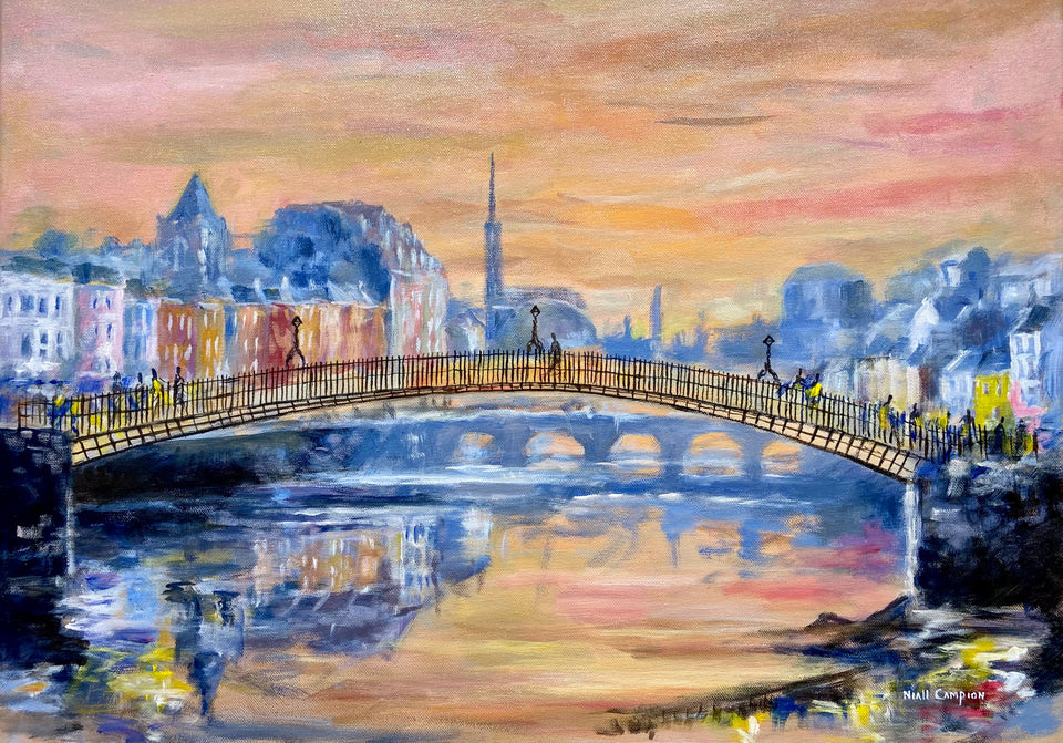 The Halfpenny Bridge, Dublin.