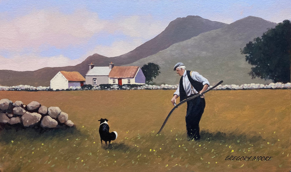 Working With The Scythe, Near Mournes, Co.Down