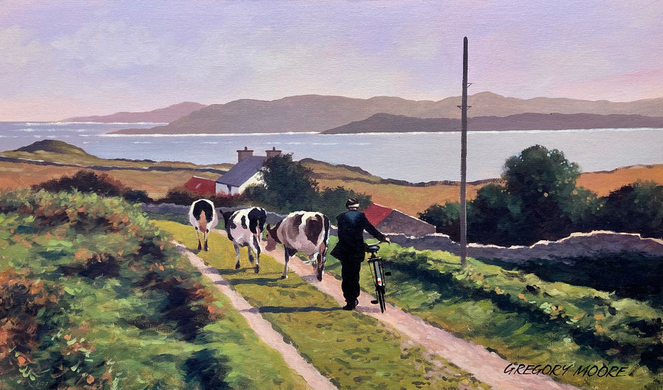 Moving Cows by the Loughshore