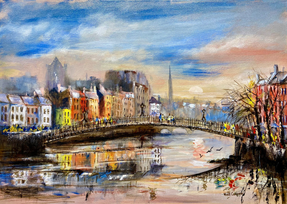 The Halfpenny Bridge, Dublin.