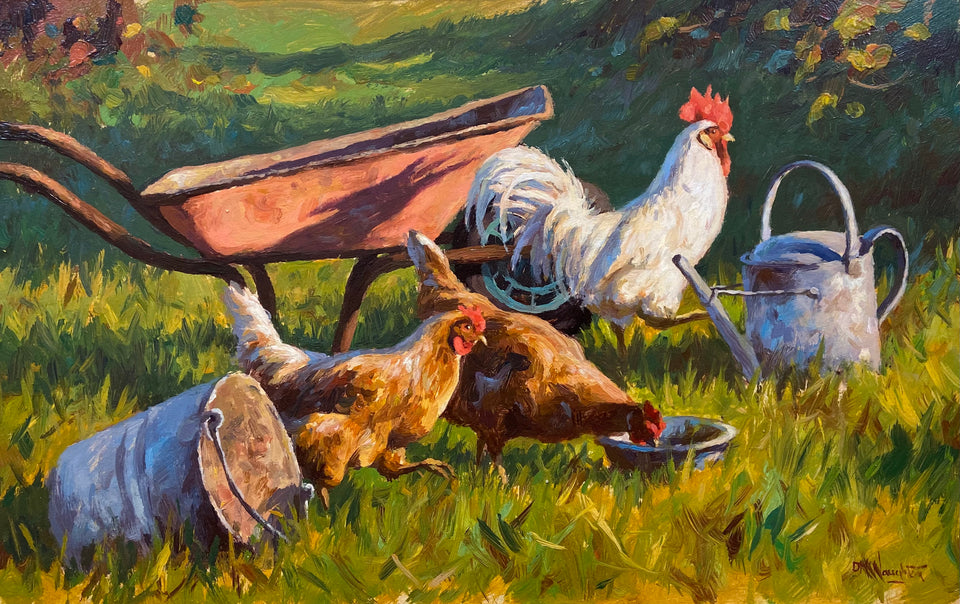 Chickens in The Old Meadow