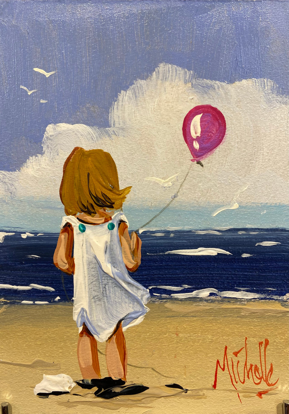 Young Girl With Pink Balloon