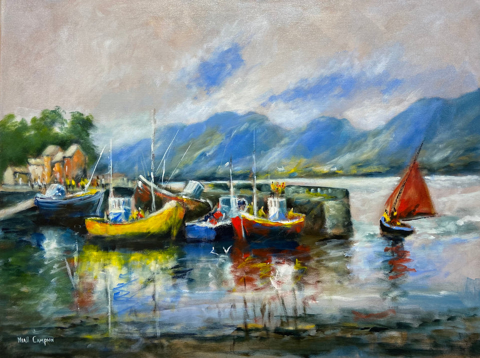 Boats at Roundstone Harbour, Connemara