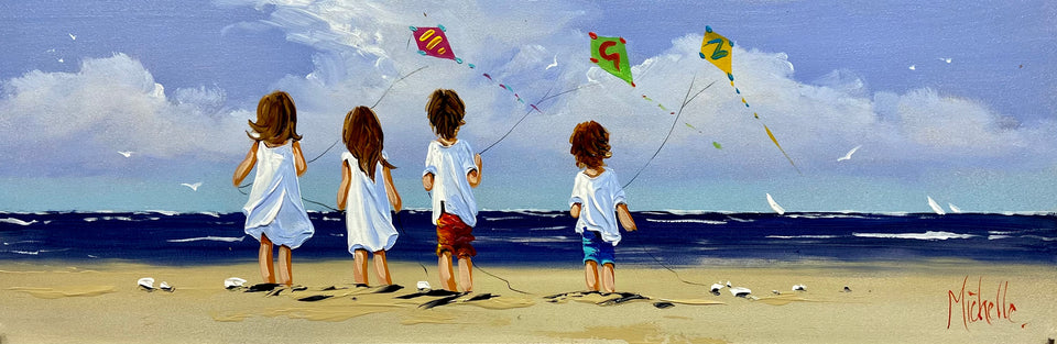 Flying Kites by the Seaside
