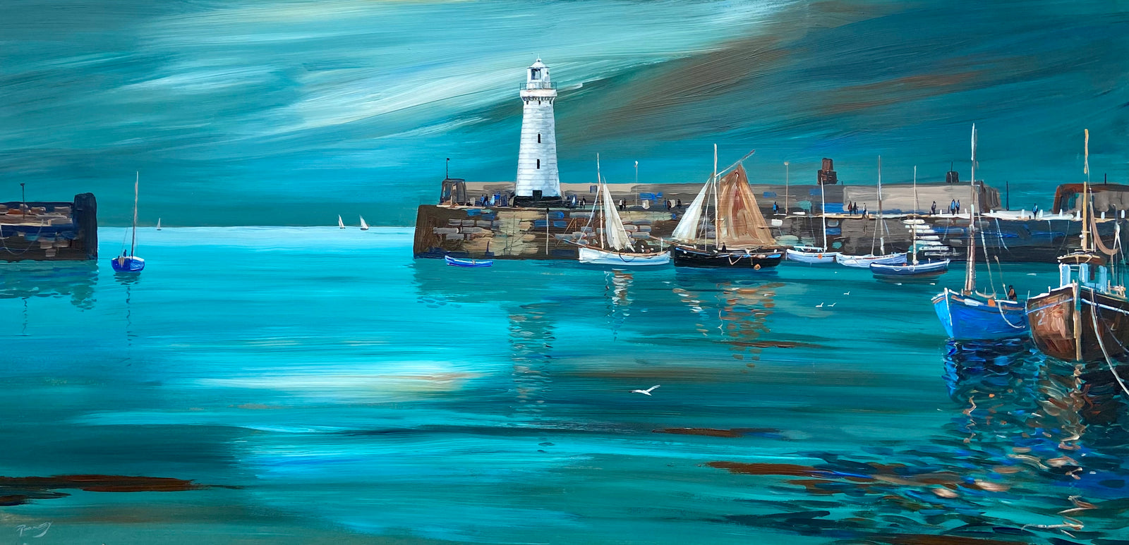 End Of A Perfect Day, Donaghadee Harbour, Co.Down. by J P Rooney