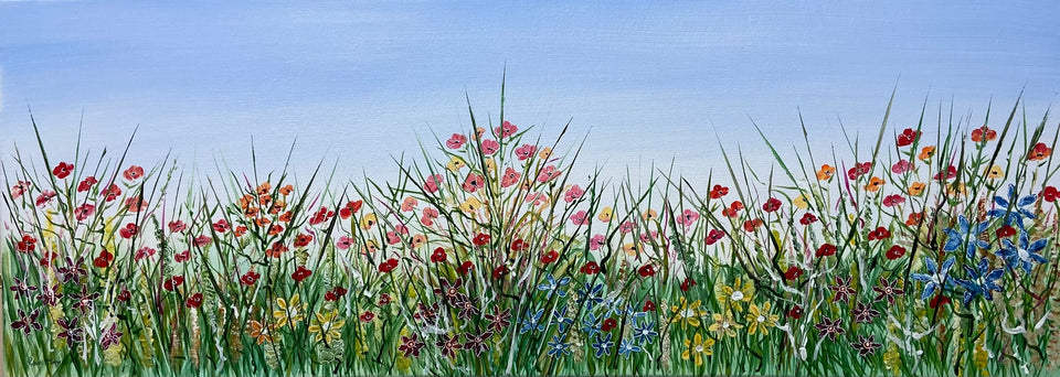 Spring Flowers in the Meadow Grass