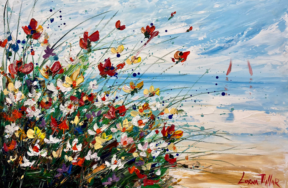 Wildflowers By The Shore