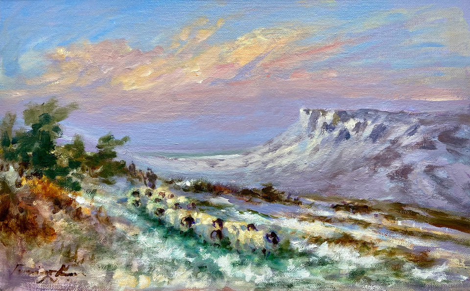 Tending Sheep in Winter, Glenarriffe, Co.Antrim