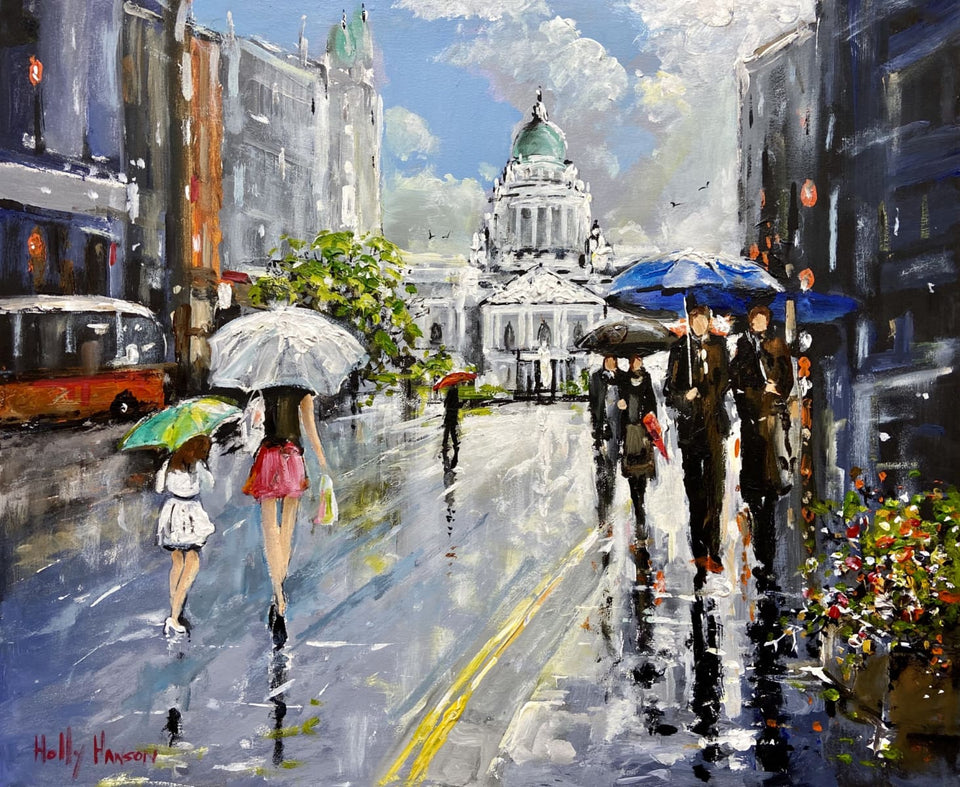 Afternoon Showers Donegall Place Belfast Original Artwork