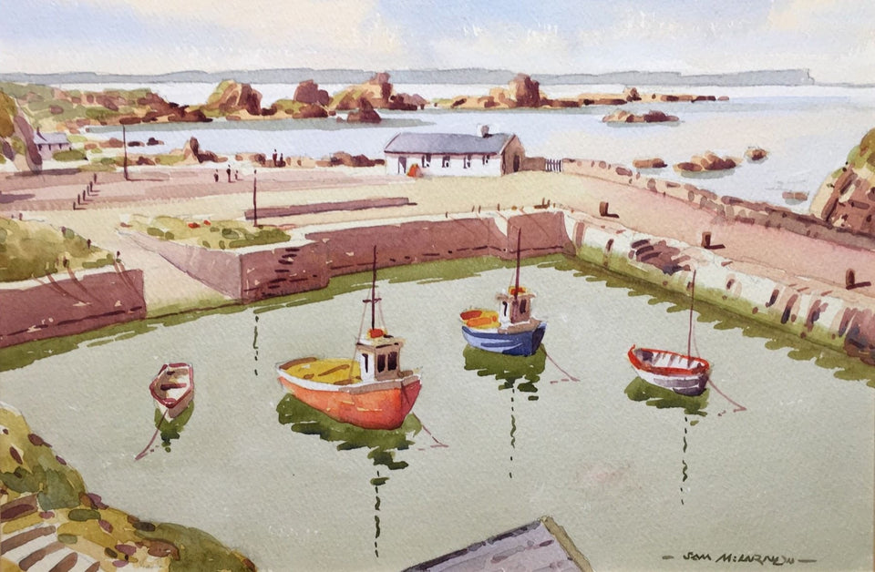 Ballintoy Harbour Co.antrim Northern Ireland Original Artwork