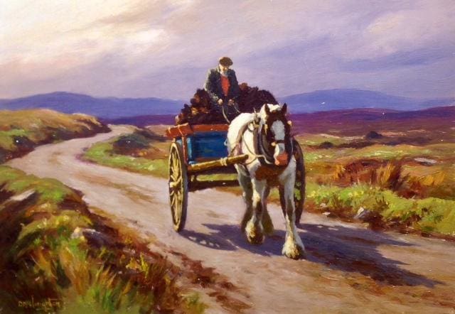 Bringing Home The Turf by Donal McNaughton - Original Artwork