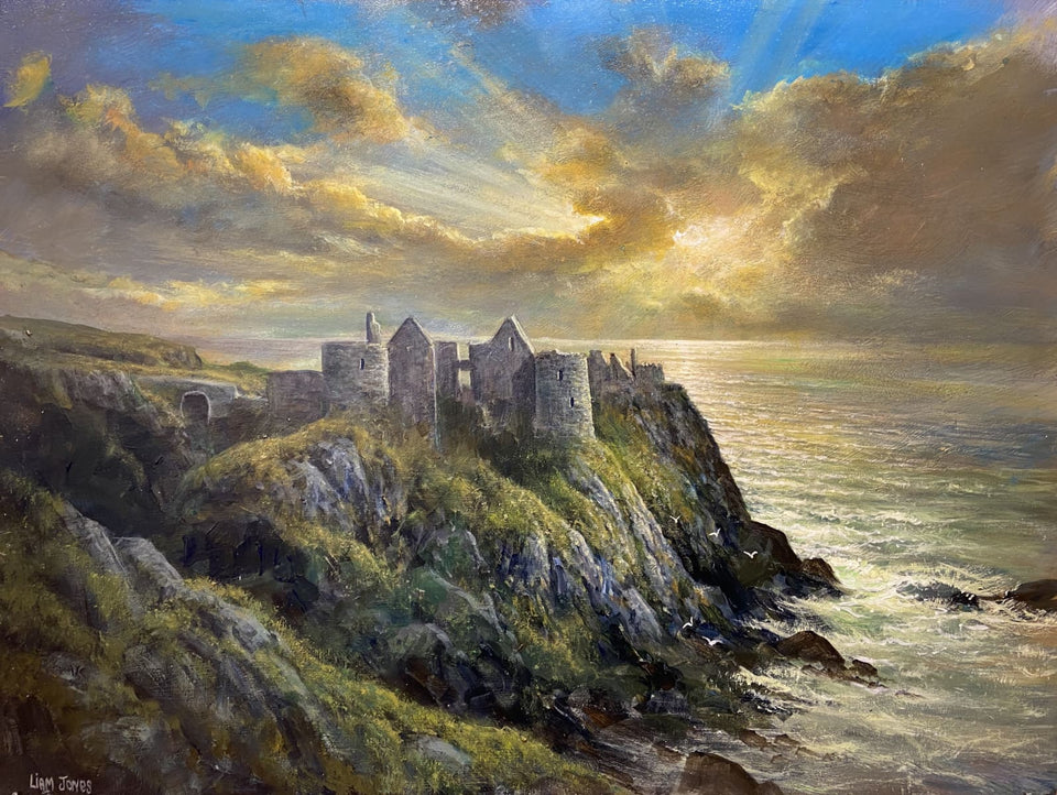 Evening Sunset Dunluce Castle Portrush Co.antrim Original Artwork