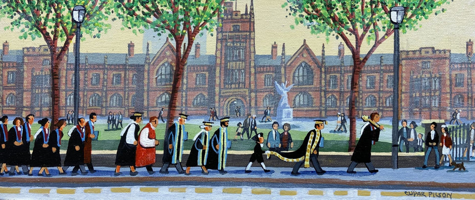 Graduation Day Queens University Belfast Original Artwork