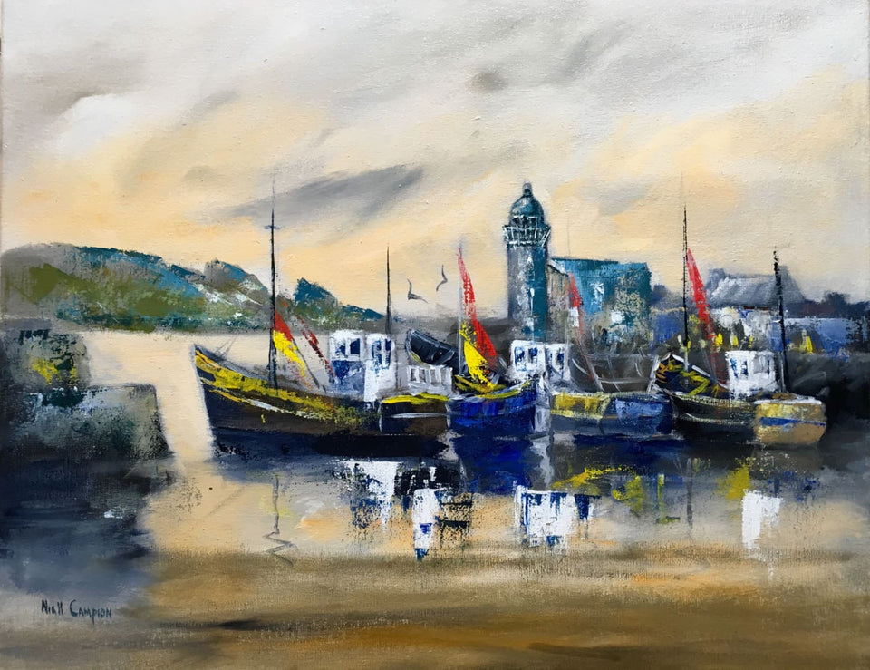 Howth Harbour Co.dublin Original Artwork