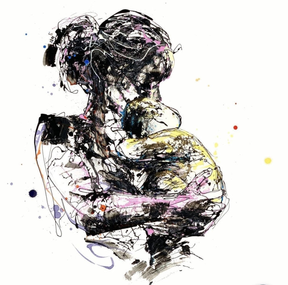 Mother And Child Signed Print