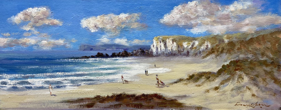 On The Beach White Rocks Portrush Co.antrim Original Artwork
