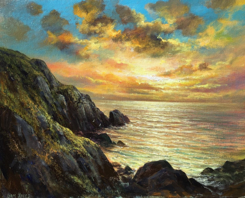 Sunset By Erris Head Co.mayo Original Artwork