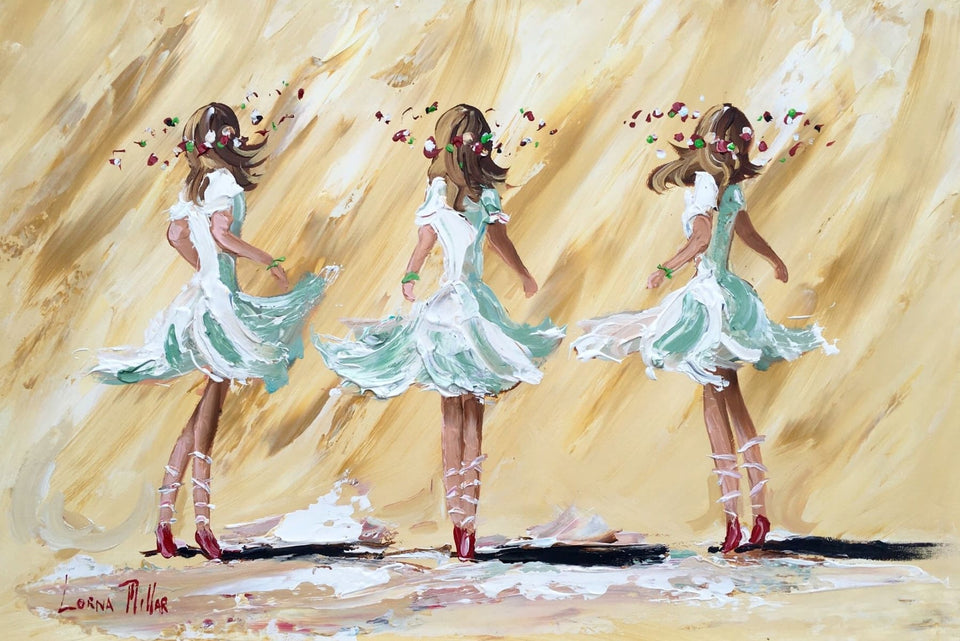 Three Ballerinas Original Artwork