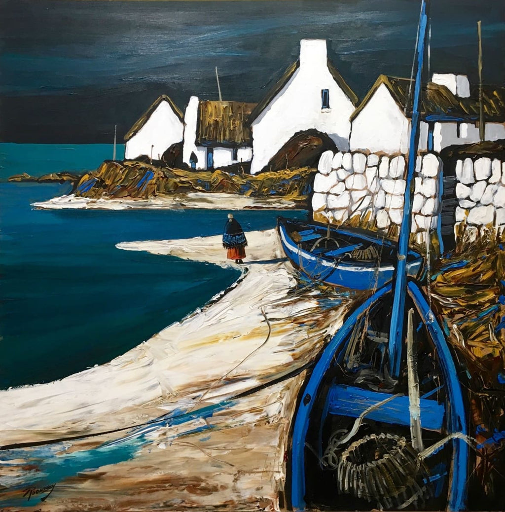 White Irish Homes (At the Emerald Inlet) by J P Rooney – Irish Art Plus
